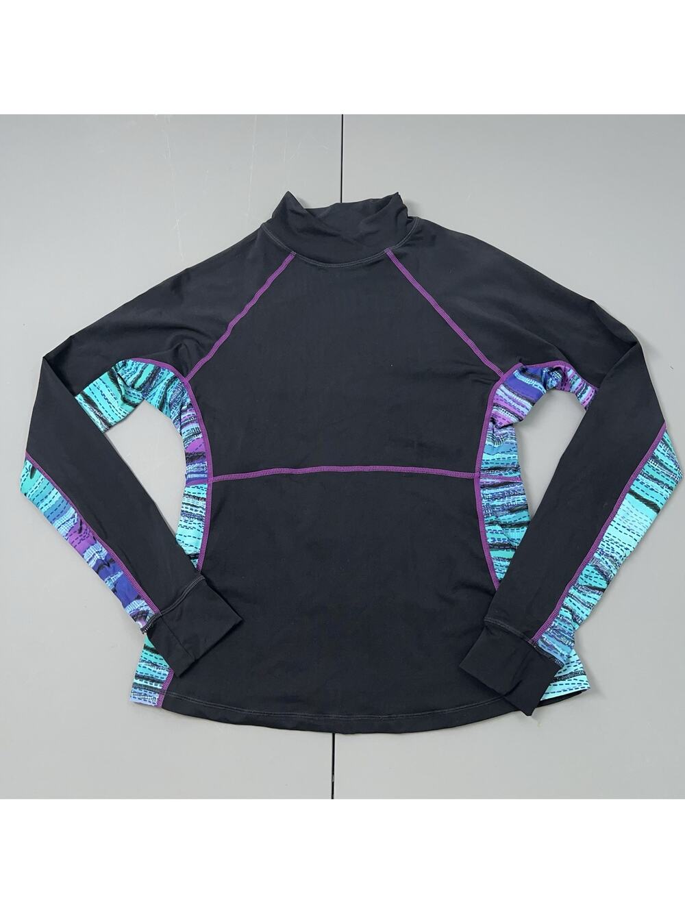 ATHLETA Top Women's M Black Long Sleeve Stretch Compression